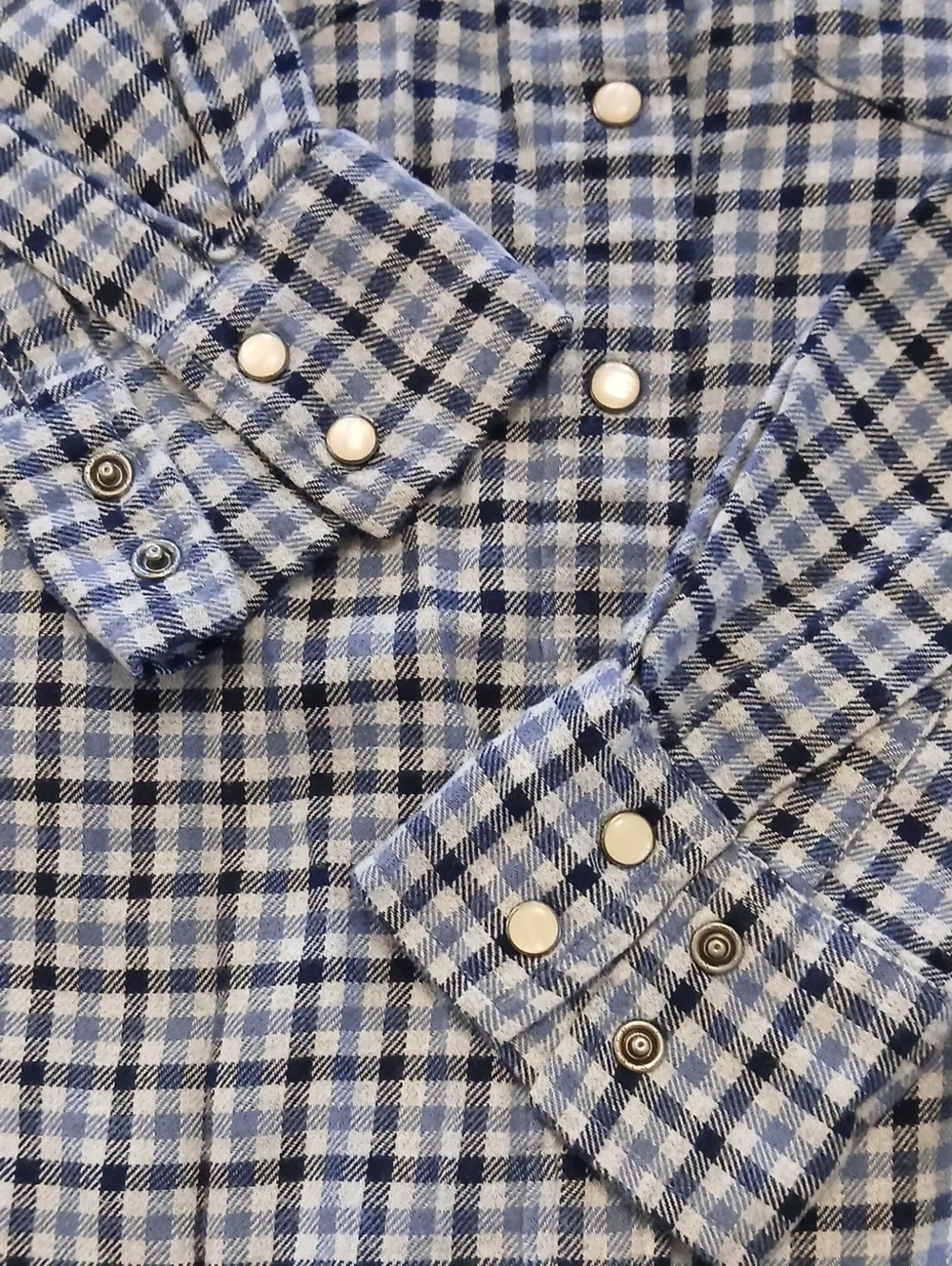 Button Snaps, GAP Kids Blue Plaid Button-Front Shirt